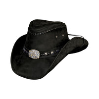 Bullhide THUNDER STRUCK Top Grain Leather Cowboy Hat - Black