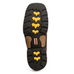 King Welt Buffalo 4020 Steel Toe Square Toe Western Work Boots - Brown