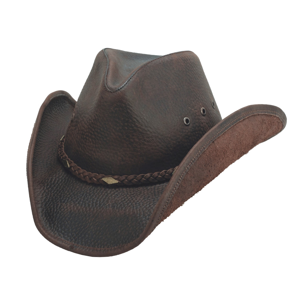 Bullhide BONNAROO Top Grain Leather Cowboy Hat - Chocolate