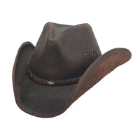 Bullhide BONNAROO Top Grain Leather Cowboy Hat - Chocolate