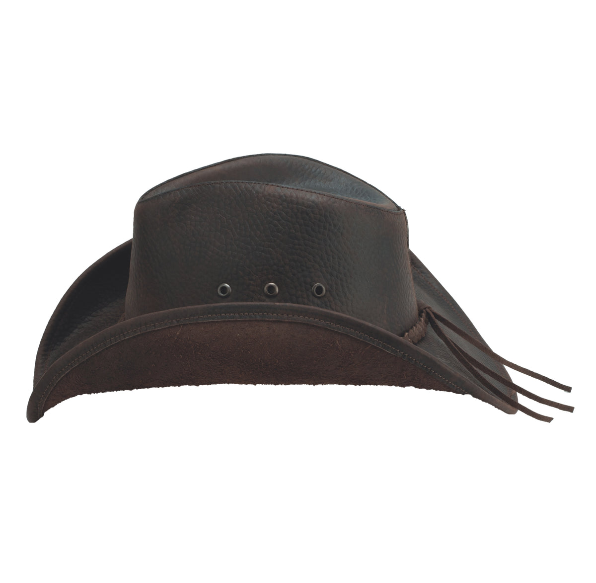 Bullhide BONNAROO Top Grain Leather Cowboy Hat - Chocolate