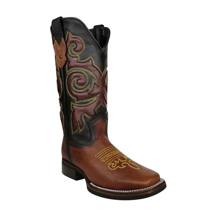 White Diamonds Women's Leather Square Toe Rodeo Cowgirl Boots – Shedron