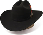 Band and trim detail on men’s felt cowboy hat