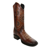 White Diamonds Women's Leather Square Toe Rodeo Cowgirl Boots – Shedron