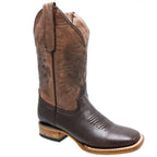 White Diamonds Women's Napa Leather Square Toe Rodeo Cowgirl Boots – Brown