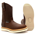 Fuerbo Boots Men”s SB–700 Cafe Papaya Roper Work Boot Wedge Sole