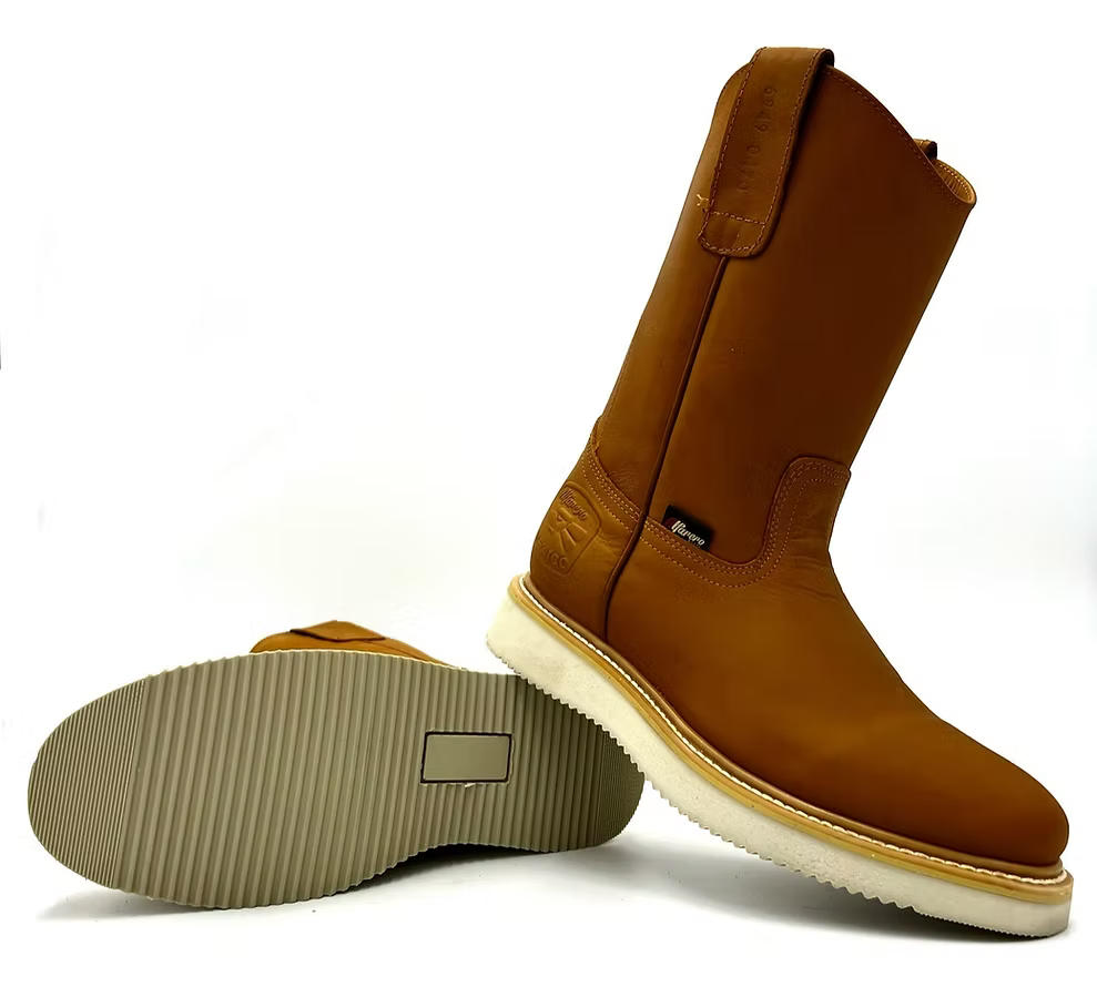 Fuerbo Boots Men”s AO–470 Honey Tan Roper Work Boot Wedge Sole