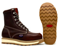 Fuerbo Boots Men”s WW–955 Moc Toe Lacer Work Boot–Grizly Brown