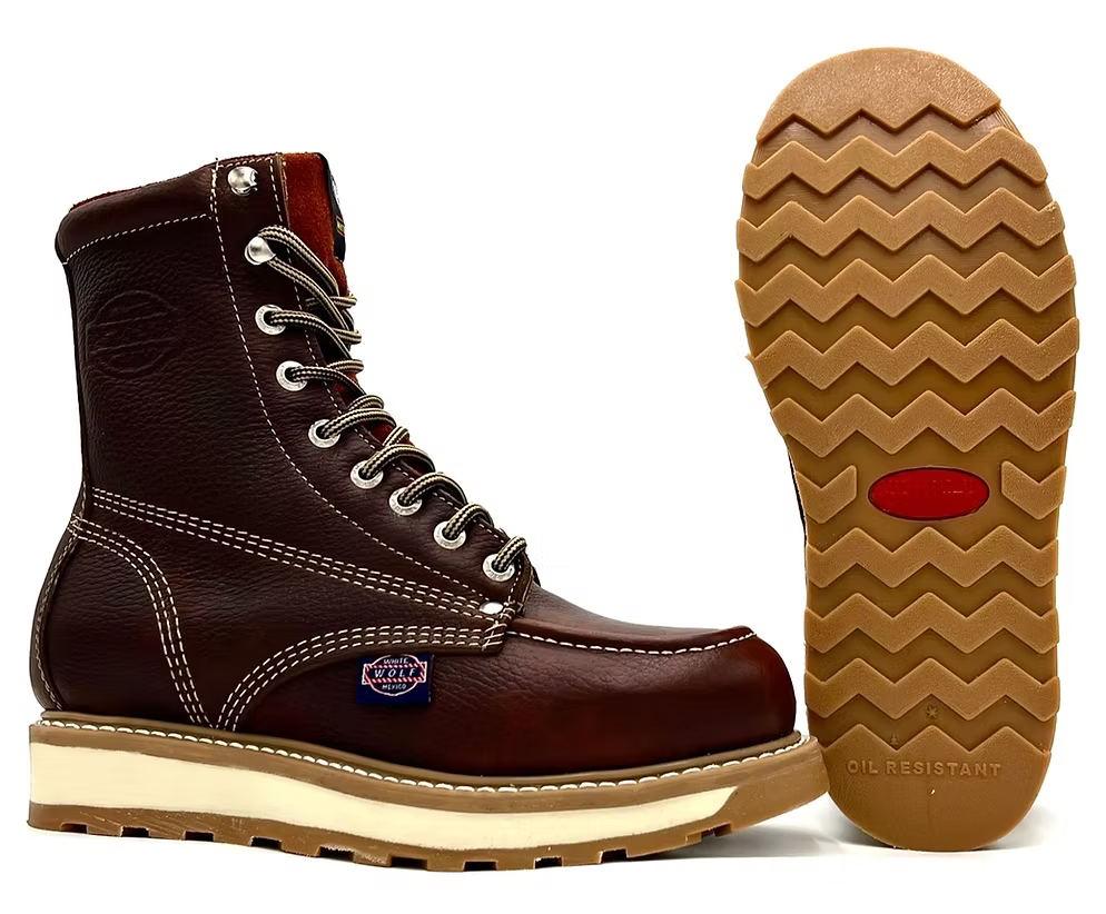 Fuerbo Boots Men”s WW–955 Moc Toe Lacer Work Boot–Grizly Brown