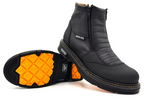 Fuerbo Boots Men”s SB–679 Dobule Zipper Kevlar Work Boot–Black