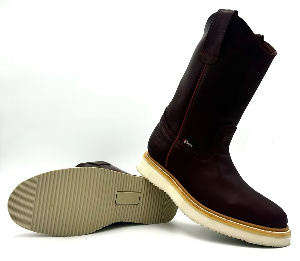 Fuerbo Bdoots Men”s AO–470 Burgundy Shedron Roper Work Boot Wedge Sole