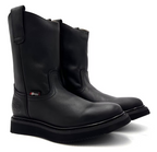 Fuerbo Boots Men”s AO–470 Black Roper Work Boot Wedge Sole