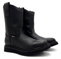 Fuerbo Boots Men”s AO–470 Black Roper Work Boot Wedge Sole