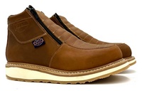 Fuerbo Boots Men”s WW–980 Double Zipper Dual Density Work Boot–Mango Tan