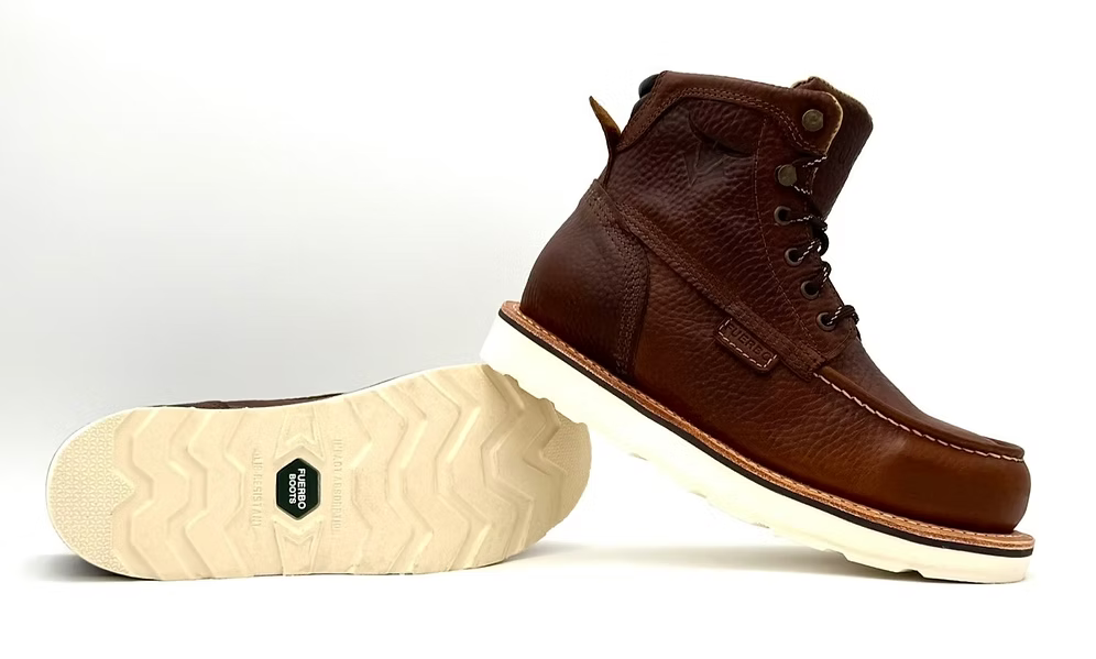 Fuerbo Boots Men”s B-48 Puncture Proof Moc Toe Boots–Brown