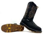 Fuerbo Boots Men”s SB–5059 Black Rodeo Work Boots