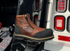 Fuerbo Boots Men”s SB–679 Kevlar Dual Zipper Work Boot– Ocher Brown