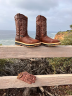 Fuerbo Boots Men”s SB–5059 Rodeo Work Boots Dual Density Sole