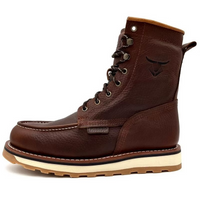 Fuerbo Boots Men”s  Heritage Lacer Moc Toe Boots–Brown
