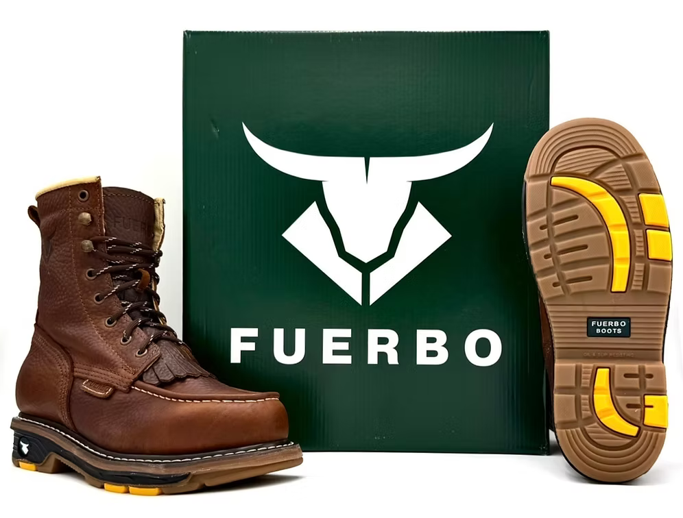 Fuerbo Boots Men”s L–44 Premium Industrial Lacer Boots–Ocre Industrial