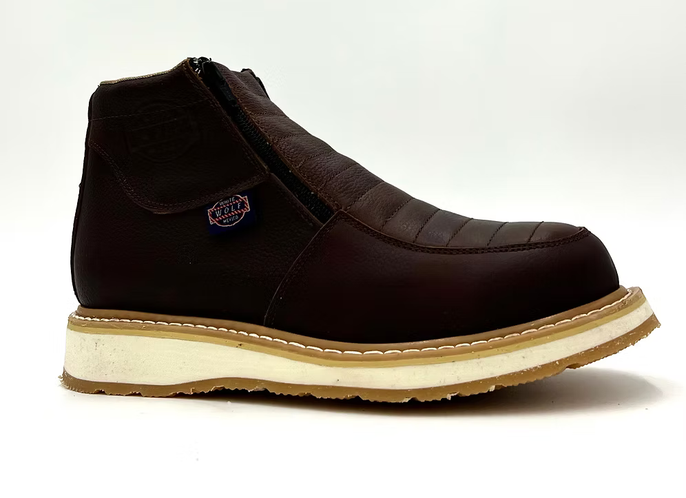 Fuerbo Boots Men”s WW–980 Double Zipper Work Boot Dual Density Sole