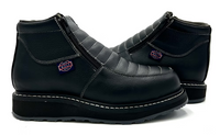 Fuerbo Boots Men”s WW–980 Double Zipper Dual Density Work Boot–Black