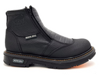 Fuerbo Boots Men”s SB–679 Dobule Zipper Kevlar Work Boot–Black