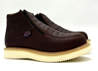 Fuerbo Boots Men”s WW–980 Double Zipper Work Boot Wedge Sole