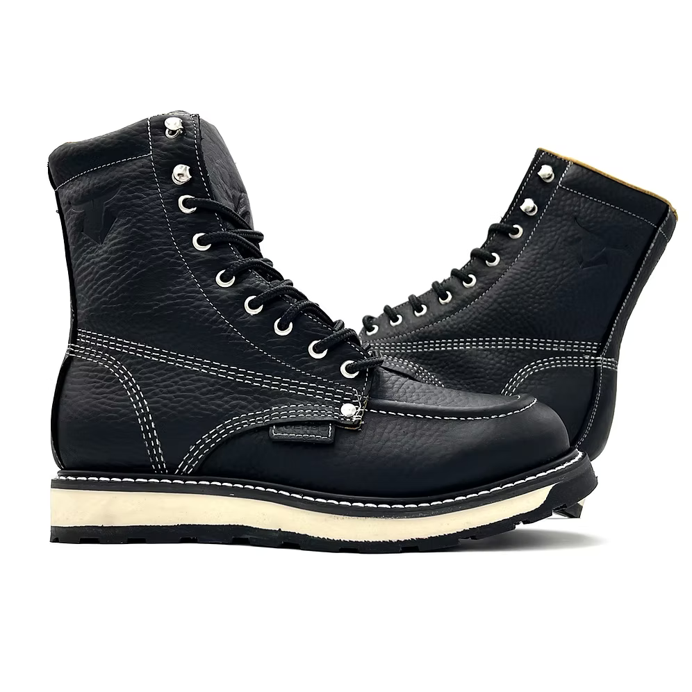 Fuerbo Boots Men”s 955 Lacer Moc Toe Boots– Flother Black