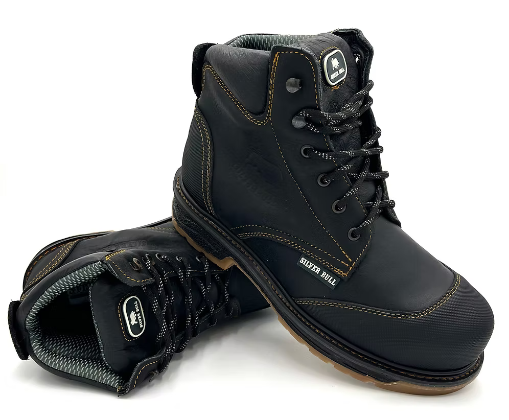 Fuerbo Boots Men”s SB–1616 Composite Toe Black Kevlar Dual Density