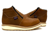 Fuerbo Boots Men”s WW–980 Double Zipper Dual Density Work Boot–Mango Tan