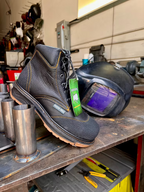 Fuerbo Boots Men”s SB–1616 Composite Toe Black Kevlar Dual Density