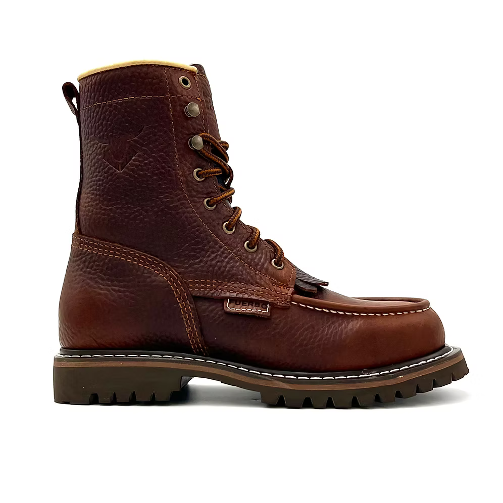 Fuerbo Boota Men”s L–59 Premium Traction Sole Safety Toe Boots–Ocre