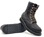 Fuerbo Boots Men”s WW–995 Classic Moc Toe Lace Up Safety Toe– Black