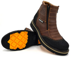 Fuerbo Boots Men”s SB–679 Kevlar Dual Zipper Work Boot– Ocher Brown