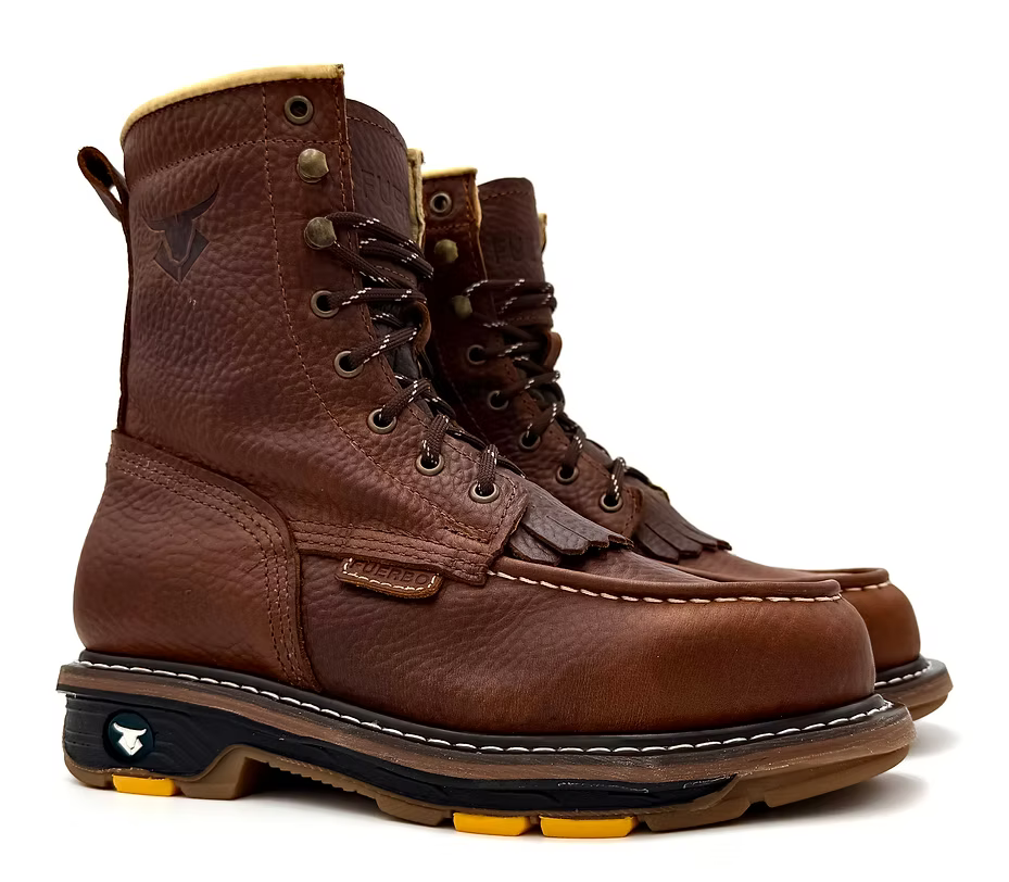 Fuerbo Boots Men”s L–44 Premium Industrial Lacer Boots–Ocre Industrial