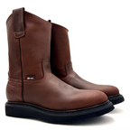 Fuerbo Boots Men”s AO–470 Brown Work Boot Black Wedge Sole