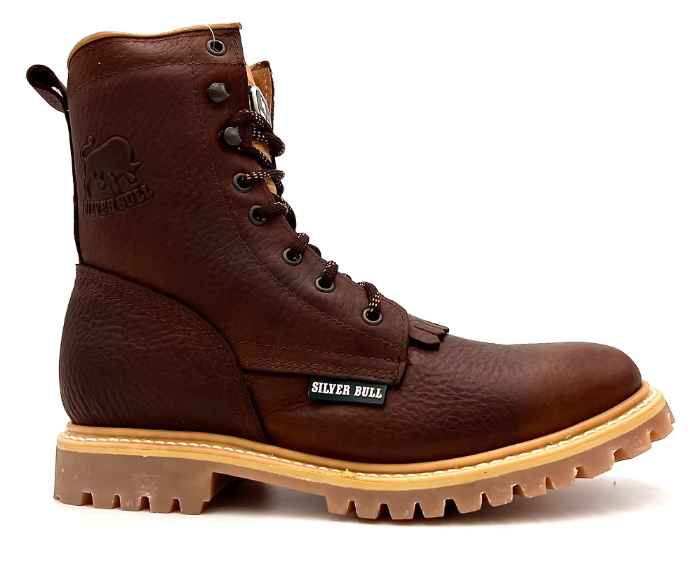 Fuerbo Boots Men”s SB–505 Lacer Work Boot Traction Sole–Ocher Brown