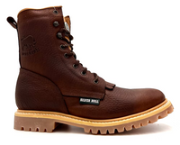 Fuerbo Boots Men”s SB–505 Lacer Work Boot Traction Sole–Ocher Brown