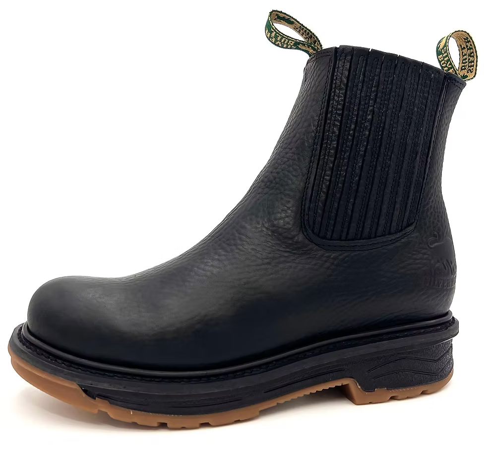 Fuerbo Boots Men”s SB–2160 Slip–On Black Dual Density