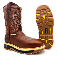 Fuerbo Boots Men”s SB–5059 Rodeo Work Boots Dual Density Sole