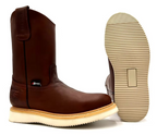 Fuerbo Boots Men”s AO–470 Copper Brown Roper Work Boot Wedge Sole