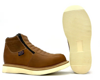 Fuerbo Boots Men”s WW–980 Double Zipper Work Boot– Mango Tan