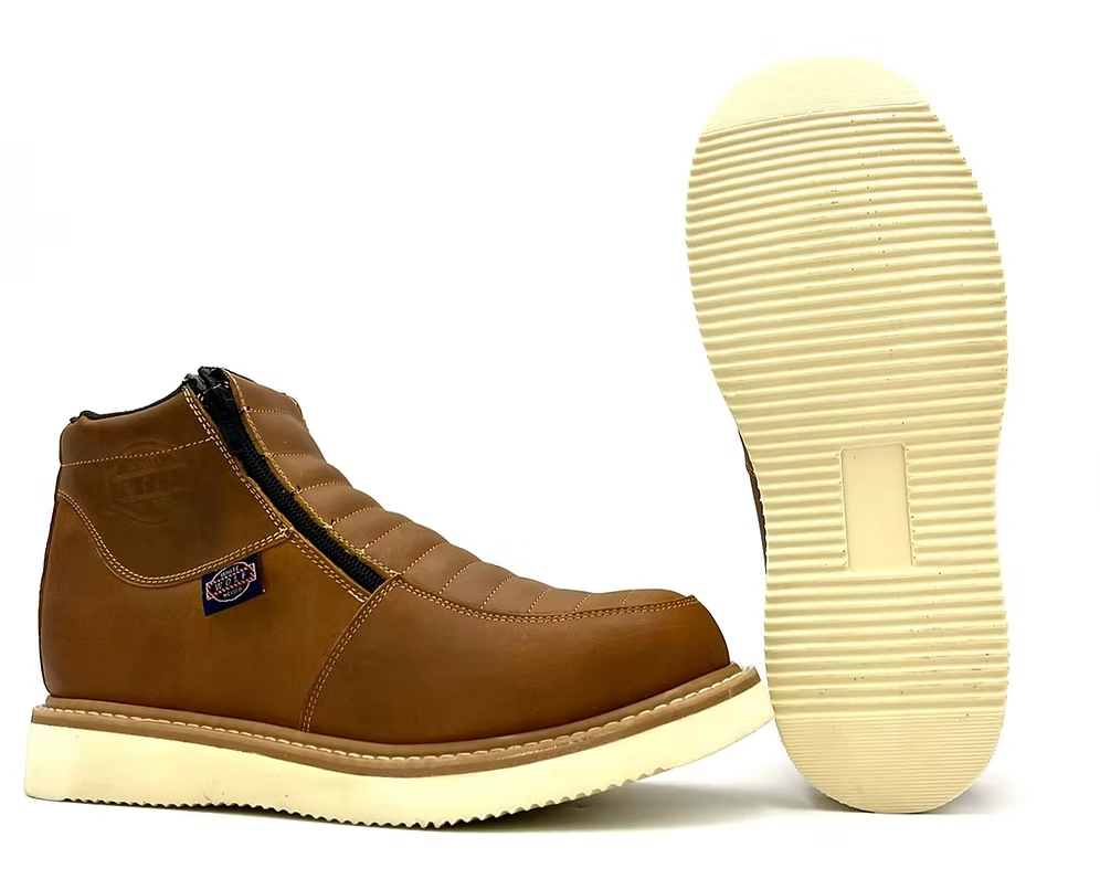Fuerbo Boots Men”s WW–980 Double Zipper Work Boot– Mango Tan
