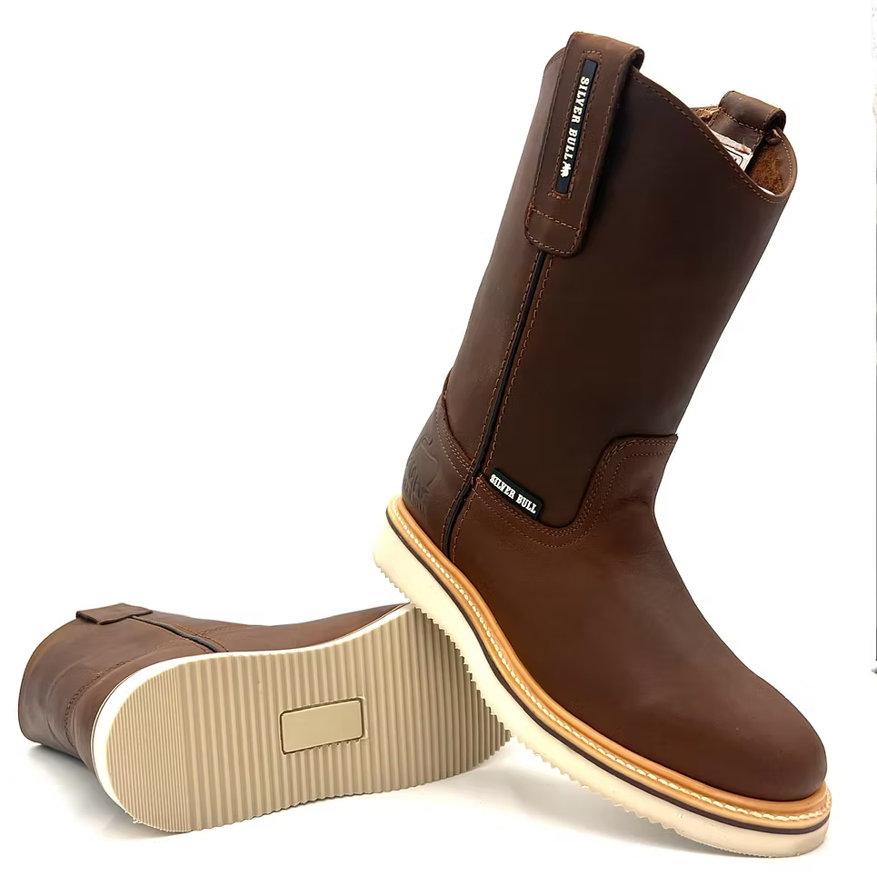 Fuerbo Boots Men”s SB–700 Cafe Papaya Roper Work Boot Wedge Sole