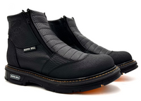 Fuerbo Boots Men”s SB–679 Dobule Zipper Kevlar Work Boot–Black