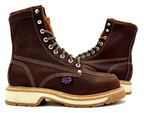 Fuerbo Boots Men”s WW–955 Moc Toe Lace Up Work Boot–Grizzly Brown