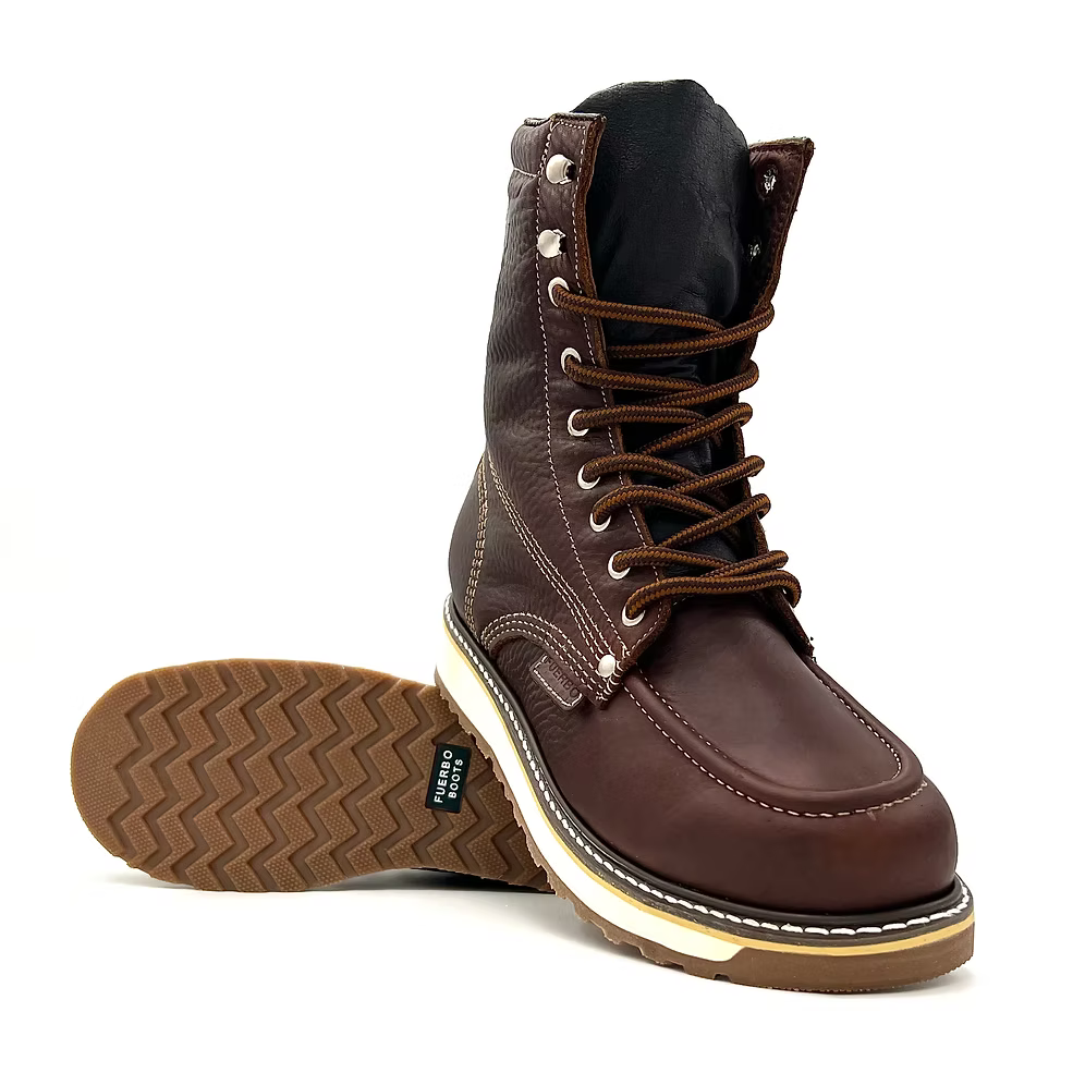Fuerbo Boots Men”s 955 Lacer Moc Toe Boots– Ocher Brown