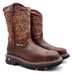 Fuerbo Boots Men”s SB–5059 Rodeo Work Boot– Ocher Brown