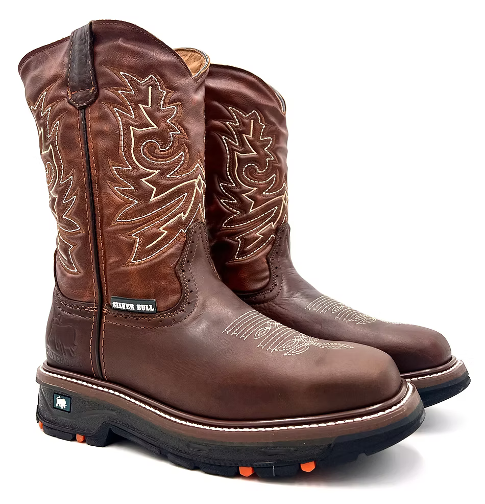 Fuerbo Boots Men”s SB–5059 Rodeo Work Boot– Ocher Brown